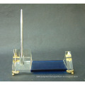 crystal pen holder with gold mosaic for desk decoration